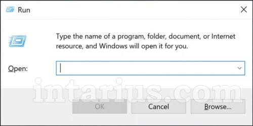 Dialog box run